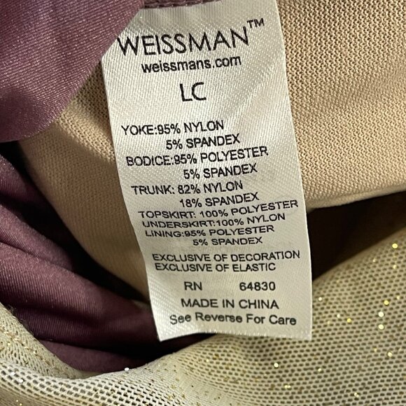 Weissman Dance Costume 12413 Girls Size LC(14) Time After Time French Mauve Tutu - Picture 5 of 16